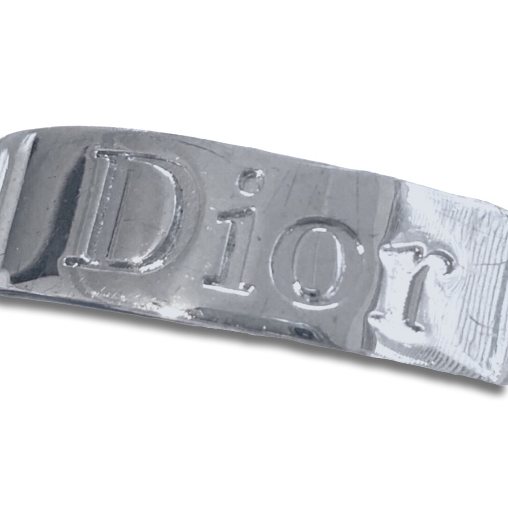 Vintage Dior John Galliano Vintage Silver Logo Cuban Link ID Runway Bracelet - Picture 12 of 16